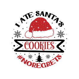 Adorno De Papel Ate Santa's Cookies