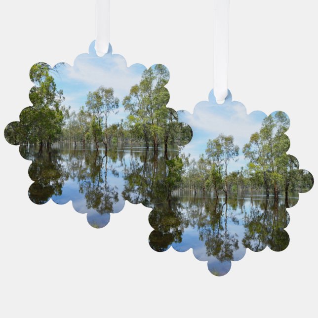Adorno De Papel Australia El río Murray, (Anverso/Reverso)