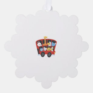 Adorno De Papel Aventura de autobús animal para niños