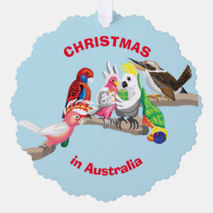 Adorno De Papel Aves Navidades de Australia