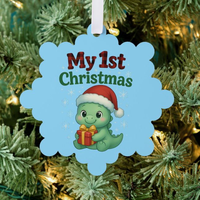 Adorno De Papel Baby Boy My 1st Christmas Dino (Insitu (árbol))