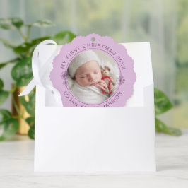Adorno De Papel Baby's First Christmas Keepsake Photo