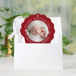 Adorno De Papel Baby's First Christmas Keepsake Photo