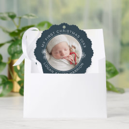 Adorno De Papel Baby's First Christmas Keepsake Photo