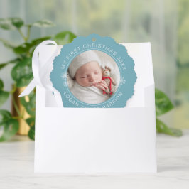 Adorno De Papel Baby's First Christmas Keepsake Photo