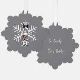 Adorno De Papel Bailarín plateado