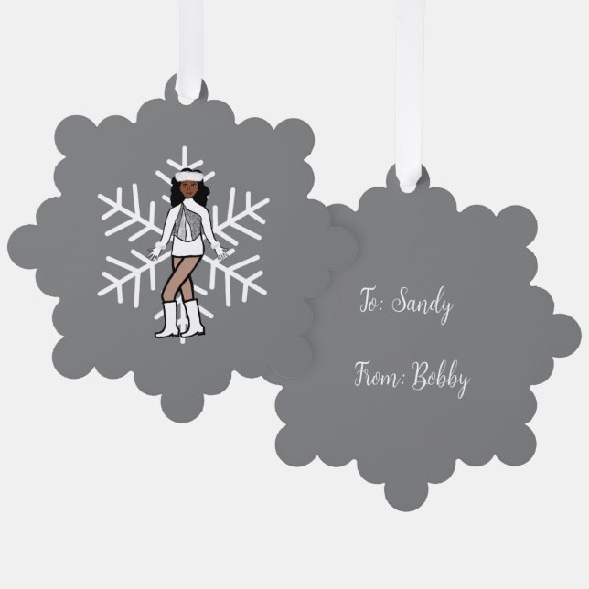 Adorno De Papel Bailarín plateado (Anverso/Reverso)