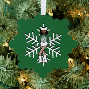 Adorno De Papel Bailarina verde