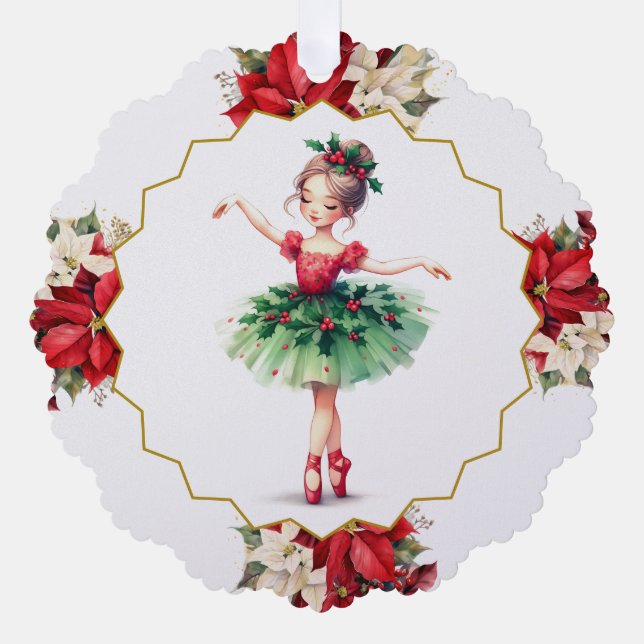 Adorno De Papel Ballerina Paper Ornament (Anverso)