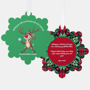 Adorno De Papel Baloncesto 🎄 Feliz Navidad, texto personalizado