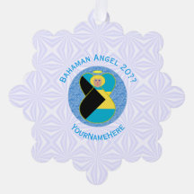 Bandera bahameña de ángel rubio personalizada
