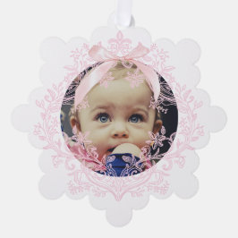 Adorno De Papel Baptismo rosa gracias