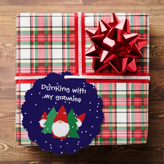 Adorno De Papel Beber con mis gnomos Navidades graciosos (Insitu (Regalo))