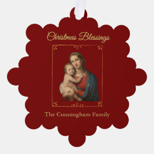 Adorno De Papel Bendiciones de Navidad Personalizadas