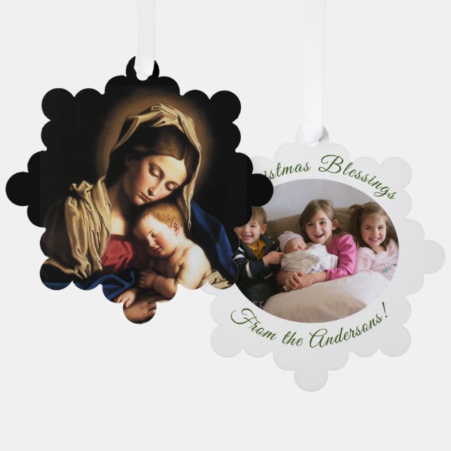 Adorno De Papel Bendiciones de navidades (Anverso/Reverso)