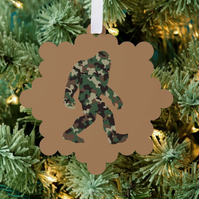 Adorno De Papel Bigfoot Sasquatch Camo (Insitu (árbol))