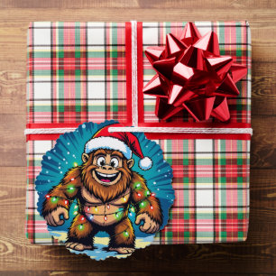 Adorno De Papel Bigfoot Sasquatch divertido de Navidad