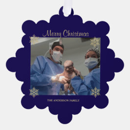 Adorno De Papel Blue Snowflake Baby Hospital Newborn Photo 