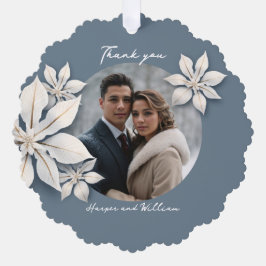 Adorno De Papel Boda floral de invierno foto gracias