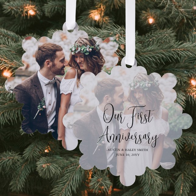 Adorno De Papel Bodas de nuestro primer aniversario Navidades de p (Subido por el creador)
