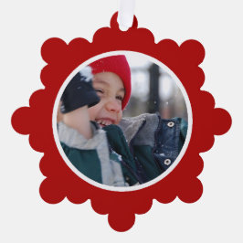 Adorno De Papel Borde de vacaciones rojas