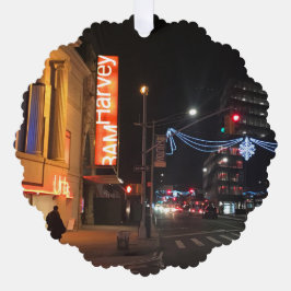 Adorno De Papel Brooklyn New York Fulton Street Holiday Lights NYC