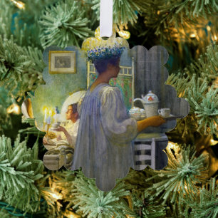 Adorno De Papel Buenos días navidades, la fiesta de Santa Lucy