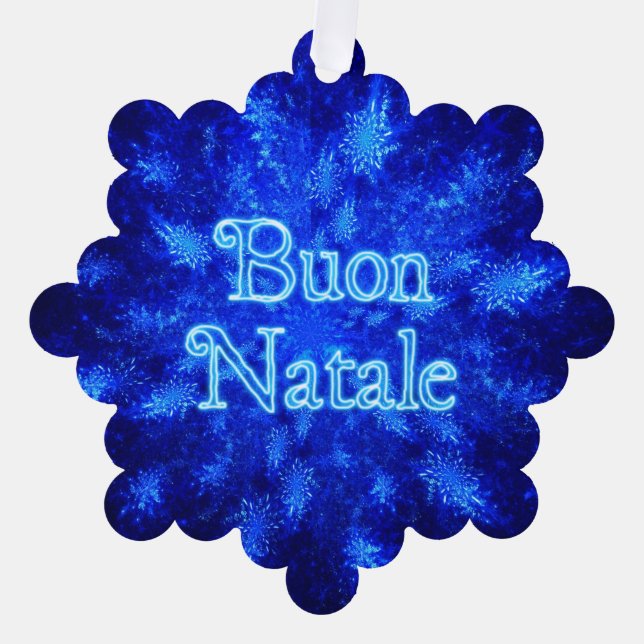 Adorno De Papel Buon Natale - Snowburst (Anverso)