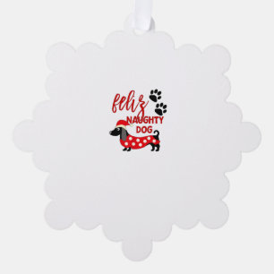 Adorno De Papel Camisas de Navidades de Dachshund _ Divertida Feli