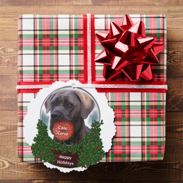 Adorno De Papel Cane Corso Navidades (Insitu (Regalo))