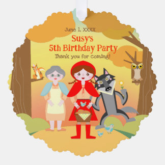 Adorno De Papel Caperucita Roja Fiesta de Cumpleaños de Niña