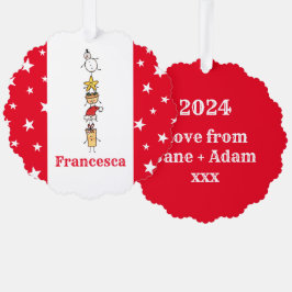 Adorno De Papel Caracteres de Navidades personalizados