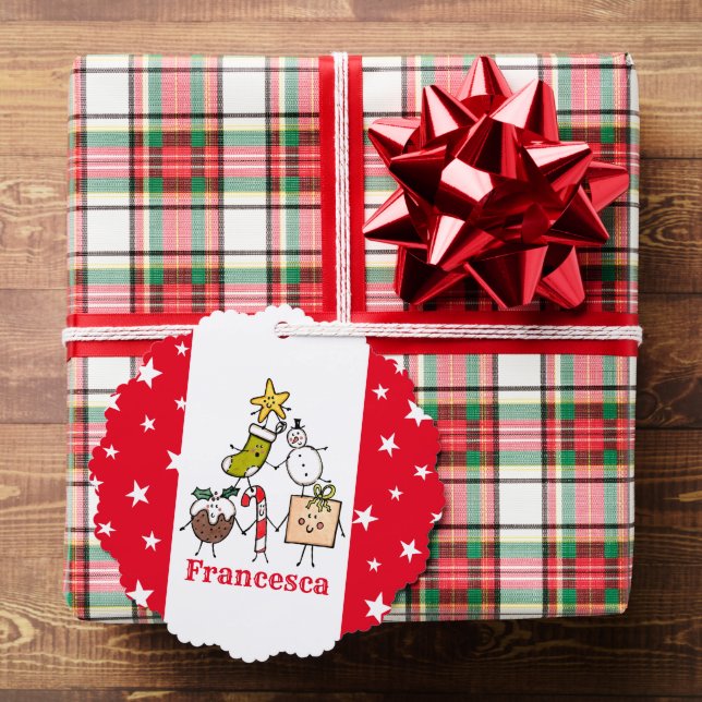 Adorno De Papel Caracteres de Navidades personalizados (Insitu (Regalo))