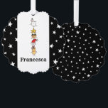 Adorno De Papel Caracteres de Navidades personalizados<br><div class="desc">Esta tarjeta de Navidades personalizada incluye la "tripulación de Navidad". Un grupo de lindos personajes de Navidades pequeños que adoran divertirse y hacer travesuras a los Navidades. El equipo incluye a Snowman,  Star,  Mince Pie,  Present y Santa Hat.</div>