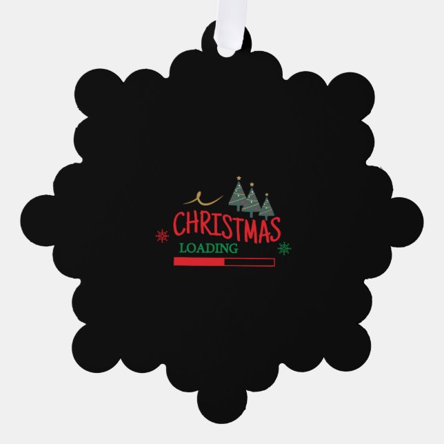 Adorno De Papel Cargando Navidades familiares coincidentes (Anverso)