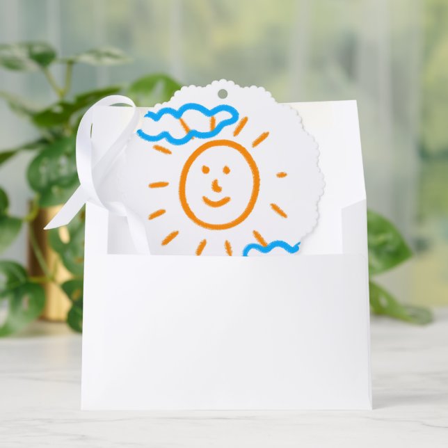 Adorno De Papel Cargar los dibujos de los niños convierte los dibu (Sobre)