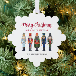 Adorno De Papel Cascanueces Lindo Merry Navidad Copo de Nieve