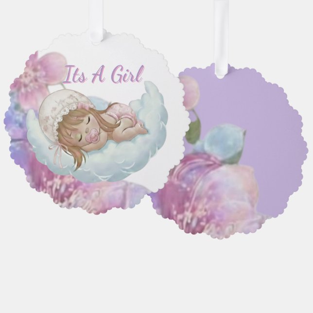 Adorno De Papel Celestial Baby shower  (Anverso/Reverso)
