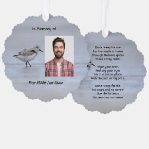 Adorno De Papel Chorlitejo cristiano memorial recuerdo de la orill