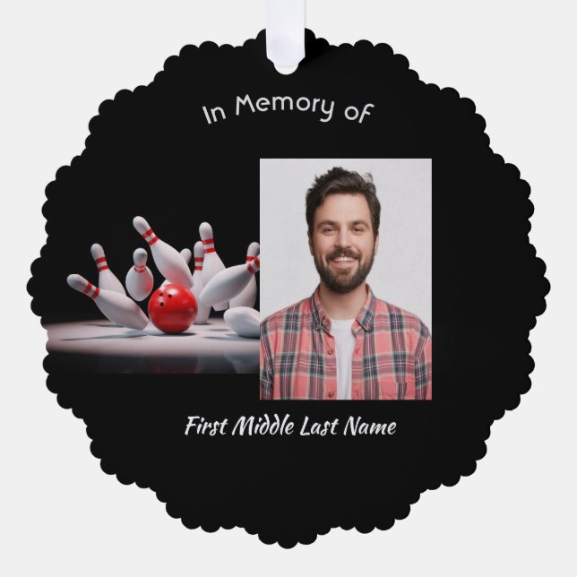 Adorno De Papel Christian Memorial Keepsake Bowling Bowler (Anverso)