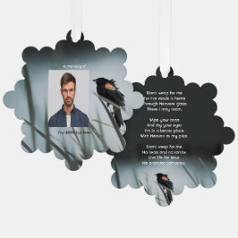 Adorno De Papel Christian Memorial Keepsake Red-wing Blackbird