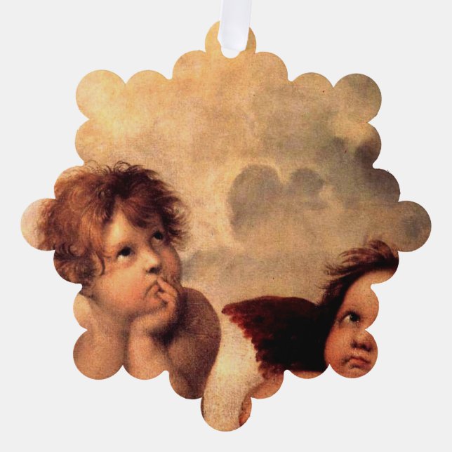 Adorno De Papel Christmas Angels Paper Ornament Card (Anverso)