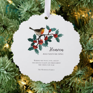 Adorno De Papel Cielo y naturaleza cantan Navidades de avispón de 
