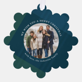 Adorno De Papel Clásicos Navidades fotográficos de vacaciones