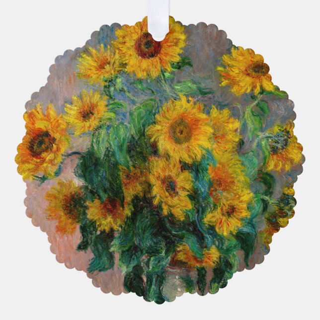 Adorno De Papel Claude Monet - Bouquet de girasoles (Anverso)