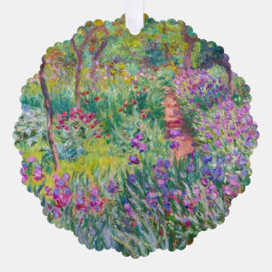 Adorno De Papel Claude Monet - El jardín de iris en Giverny