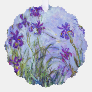 Adorno De Papel Claude Monet - Lilac Irises / Iris Mauves