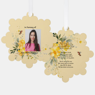 Adorno De Papel Colibrí conmemorativo cristiano Roses amarillos