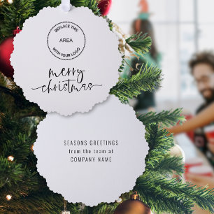 Adorno De Papel Compañía de logotipos minimalistas para navidad