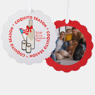 Adorno De Papel Coquito Season Custom Photo Text